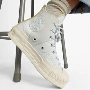 Converse Chuck 70 Plus All Star Mixed Material Sneakers High Top Platform Size 9